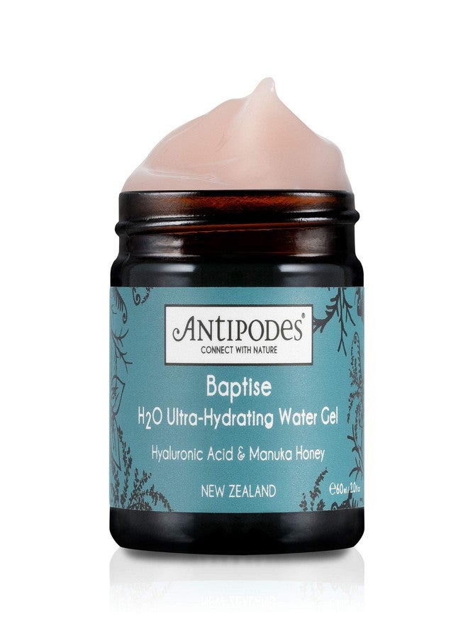 ANTIPODES Baptise H2O Ultra-Hydrating Water Gel Moisturizer ? Plant-based Hyaluronic Acid & Manuka Honey ? Hydrating Moisturizer ? Dry Skin, Dehydrated Skin & Most Skin Types ? 60ml, 2 fl. Oz - Image 1