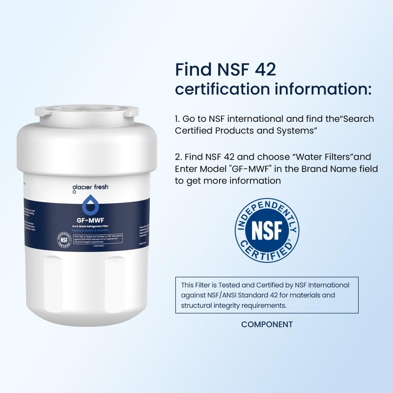 GLACIER FRESH Replacement for MWF Refrigerator Water Filters, SmartWater MWFP, MWFA, GWF, HDX FMG-1, WFC1201, RWF1060, 197D6321P006, Kenmore 9991, 3 Pack - Image 5