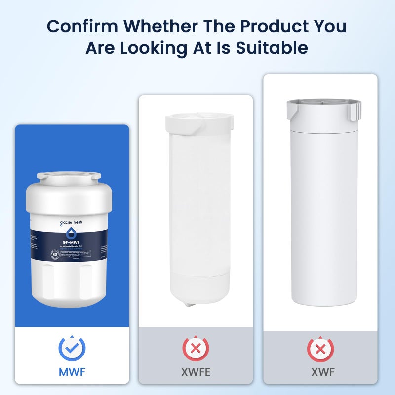 GLACIER FRESH Replacement for MWF Refrigerator Water Filters, SmartWater MWFP, MWFA, GWF, HDX FMG-1, WFC1201, RWF1060, 197D6321P006, Kenmore 9991, 3 Pack - Image 3