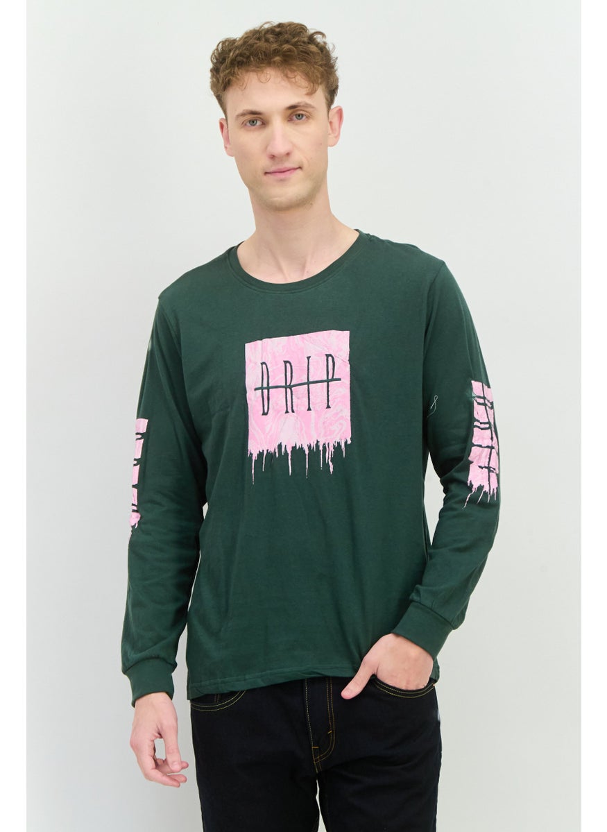 Men Crew Neck Graphic Print Long Sleeves Sweatshirt, Green - pzsku/ZD6CA1E0C064746678A1CZ/45/_/1739024103/4a5e1ff6-9348-45a9-bf2c-d04c09afef8d