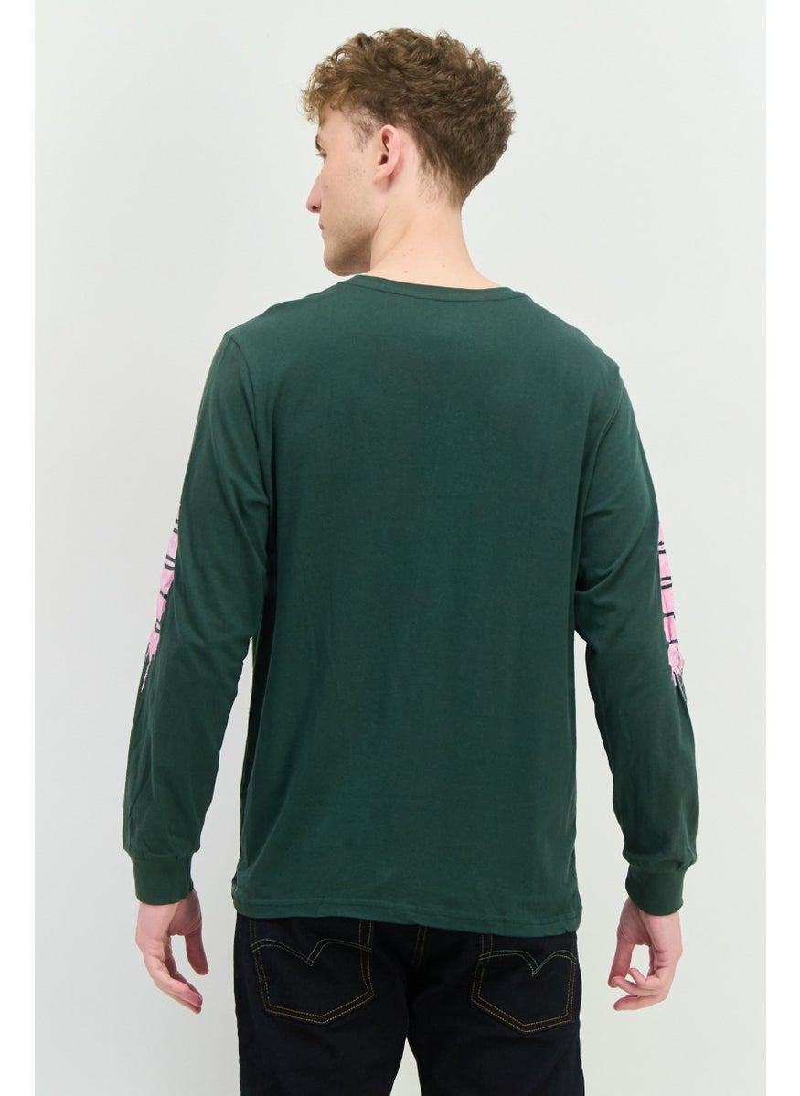 Men Crew Neck Graphic Print Long Sleeves Sweatshirt, Green - pzsku/ZD6CA1E0C064746678A1CZ/45/_/1739024141/2966533f-53b7-4c00-ad82-c7192fe2e5a6