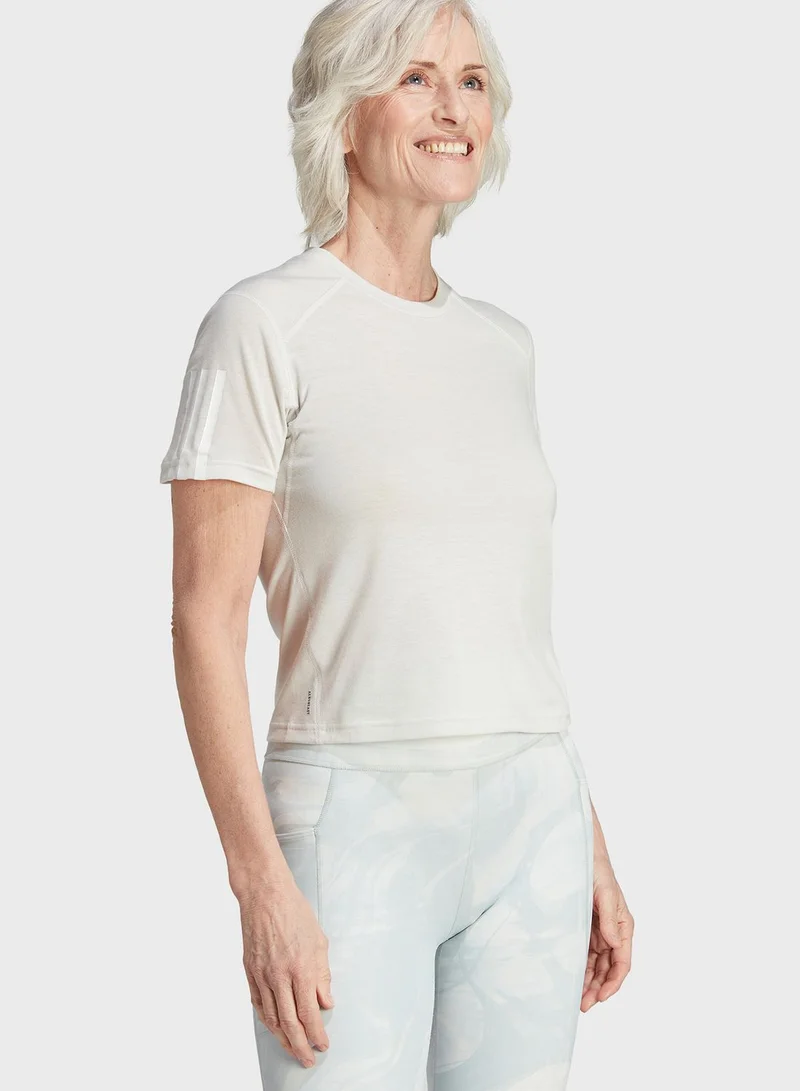 Adidas Train Essentials Train Cotton 3-Stripes Crop T-Shirt
