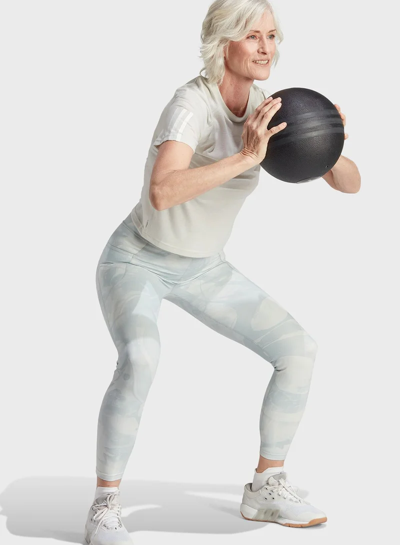 Adidas Train Essentials Train Cotton 3-Stripes Crop T-Shirt