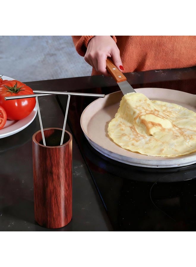 Lilithye Crepe Spreader and Spatula Kit Stainless Steel Crepe Spreader Tool 5", 7" Spreaders and 12" Spatula(3 Pcs) - Image 3