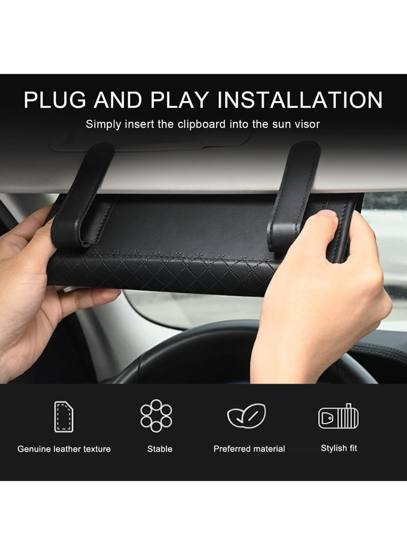 SYOSI Car Tissue Holder, Leather Sun Visor Napkin Holder Storage Box, Sun Visor Tissue Case Backseat Napkin Organizer for Car, Truck, SUV, Foldable & Durable Design, Car Accessories (Brown) - Image 3