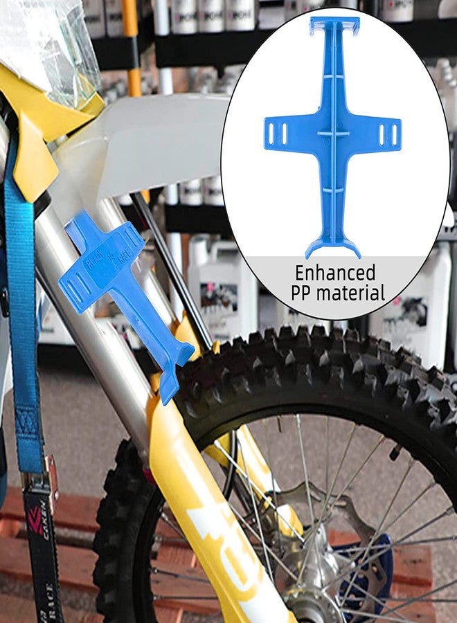 PRO CAKEN 10.6 inch Universal Motorcycle Fork Brace Protection Plastic Fork Support Guard Fork Saver for Most Motorcycles Pit Dirt Bikes Motorcycle Accessories-Blue - Image 4