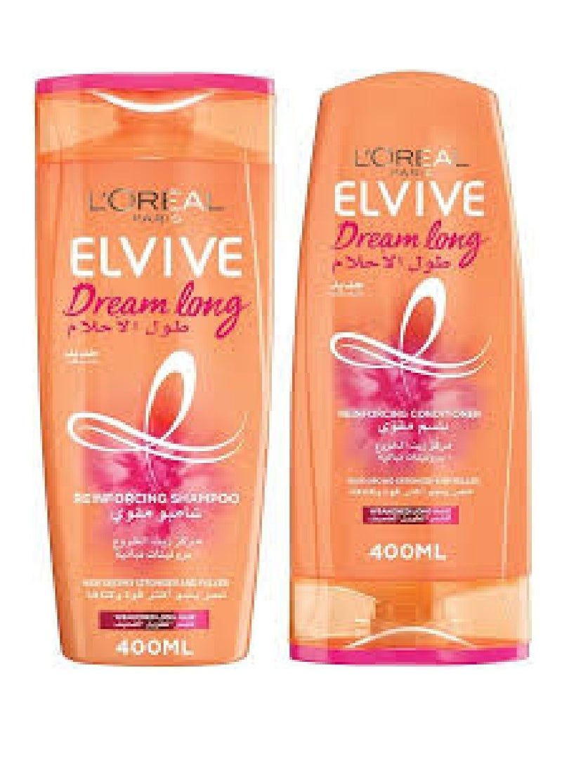 loreal paris L'Oréal Paris Elvive Dream Long Shampoo + Conditioner, 400 ml  - Image 1