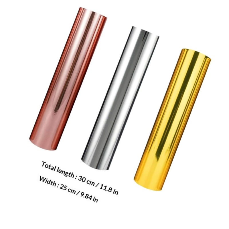 Self Adhesive Metallic Vinyl Sheets 6 Pack 30x25cm Glossy DIY Crafts Cup Decoration - Image 3