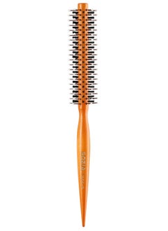 Rozia Pro Mini Styler 1.2 Inch Round Brush Nylon With Boar Bristles Styling, Finishing, Lifting, Blowouts, Curling & Setting Short, Curly, Wavy, Thick, Normal, Thin Hair Woman, Girls And Kids(Orange)  - Image 1