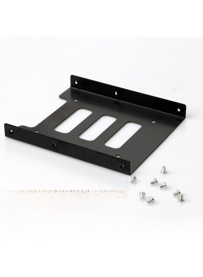2.5 To 3.5-inch Hard Disk Bracket Desktop Hard Disk Iron Frame Thickened Solid State Mechanical Hard Disk Iron Bracket-Color:Black Frosted 2.5 Inch To 3.5 Inch Hard Disk Iron Bracket  - Image 4