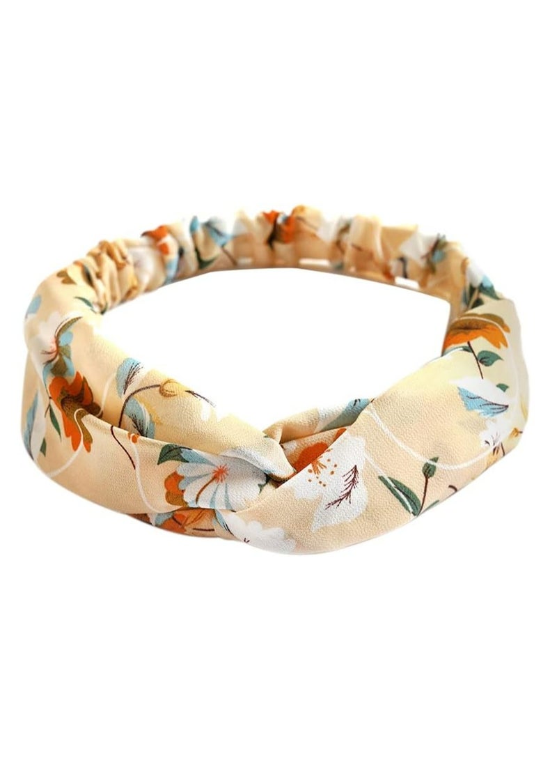 Oasisgalore 5 Pcs Twist Knot Elastic Headbands for Women & Girls, Non-slip, Boho Style - Image 4