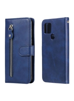 HuHa Case Cover For For Google Pixel 5 XL / Pixel 4a 5G Fashion Calf Texture Zipper Horizontal Flip Leather Case with Holder & Card Slots & Wallet(Blue) 