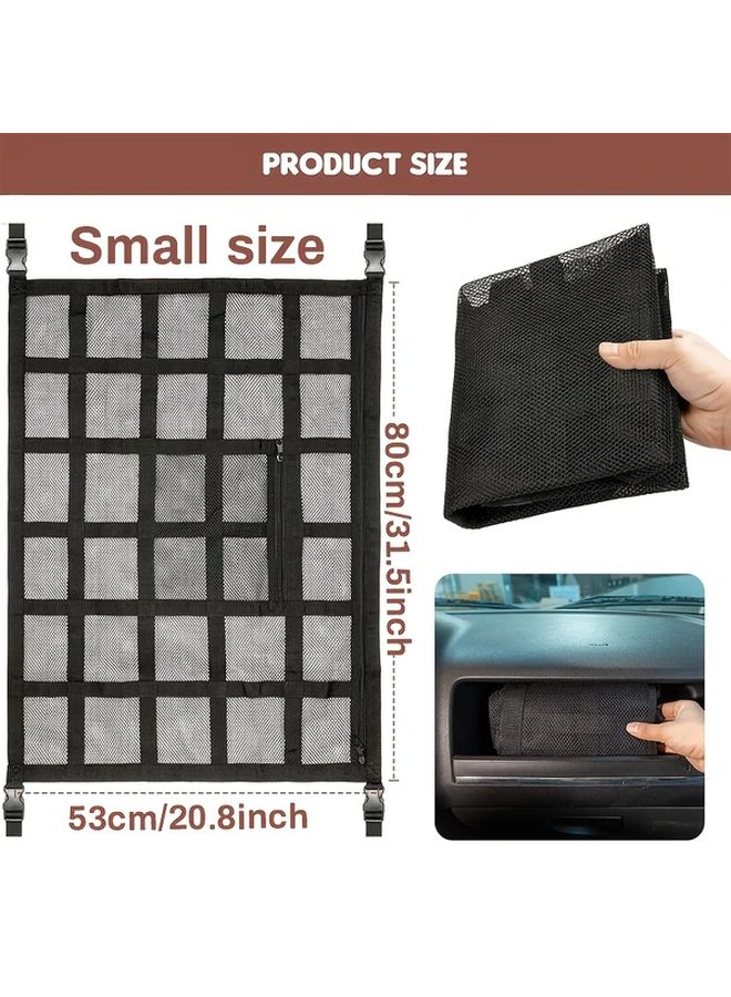 Small Size Double Layer Car Ceiling Cargo Net Pocket for Enhanced Capacity Reduced Sagging Truck SUV Organizer - Image 2