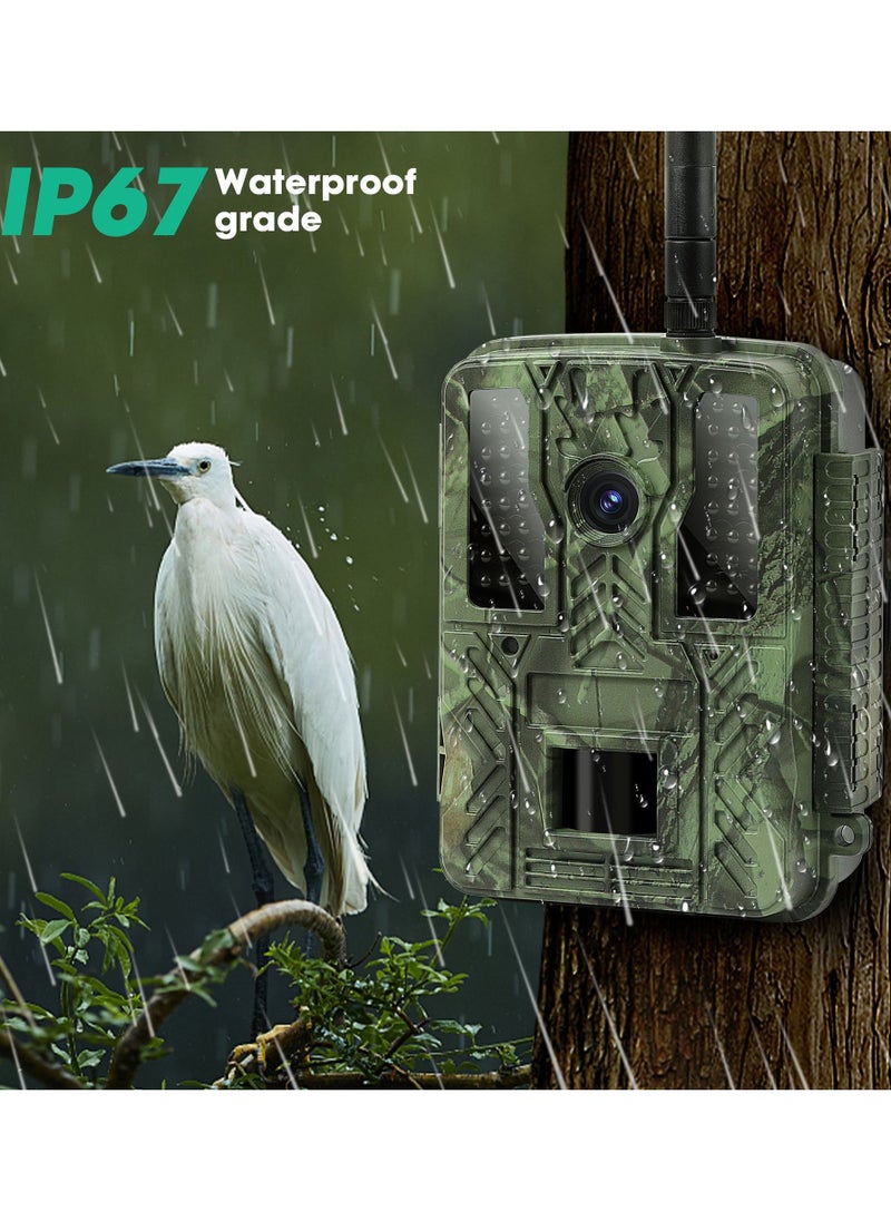 Trail Camera, 4K 48MP WiFi Hunting Game Camera, 0.2s Trigger Time Deer Trail Camera, Infrared Night Vision IP67 Waterproof Wireless Wide Angle Trail Camera, for Outdoor Wildlife Monitoring - pzsku/ZD6CAA8D48B3B9891BBC1Z/45/_/1728369550/9c93ac90-1d4f-45da-b7c0-0f3c1dc1b524