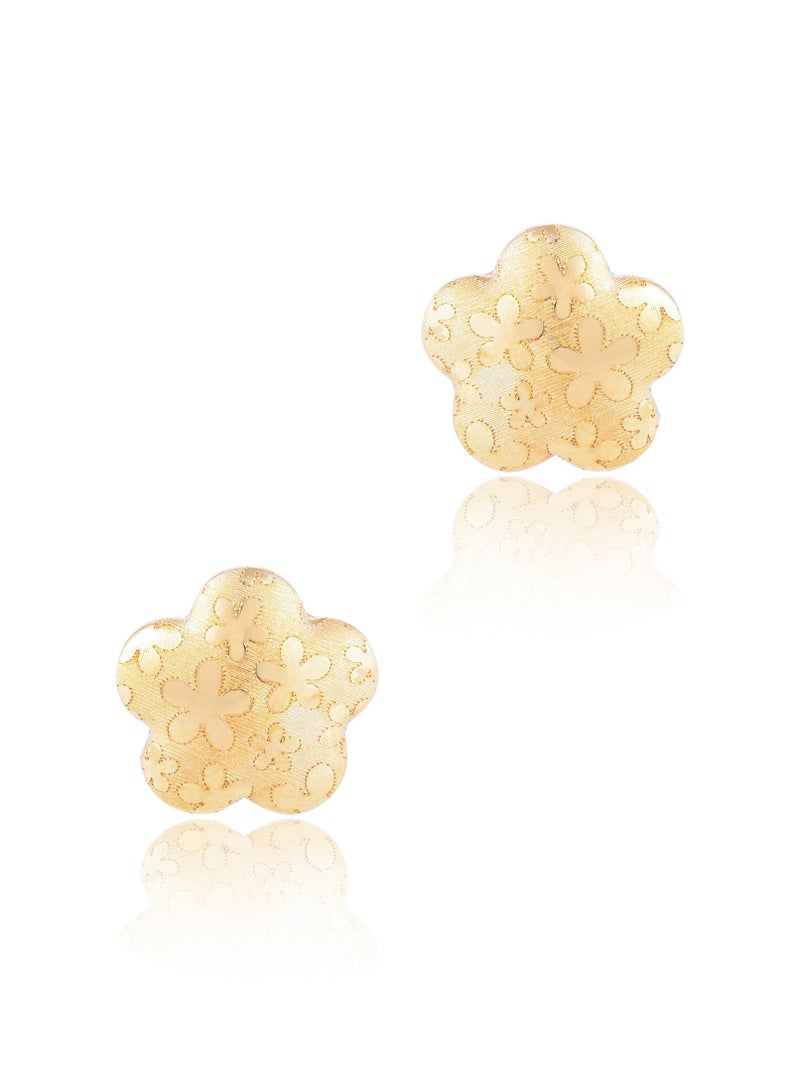 بفلح للمجوهرات أقراط من الذهب عيار 18 قيراط مصنوعة يدوياً - Image 1