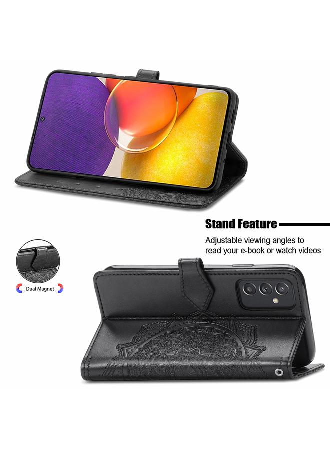 S-TOP Case For Samsung Galaxy A82 5G Mandala Embossing Pattern Horizontal Flip Leather Case with Holder & Card Slots & Wallet & Lanyard - Image 5