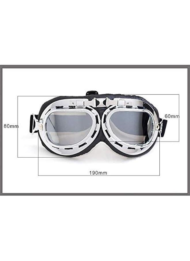 Generic - Vintage Aviator Hat and Goggles Costume Accessories Fur Ear Flaps Trooper Trapper Pilot Cap for Men Women - Image 1