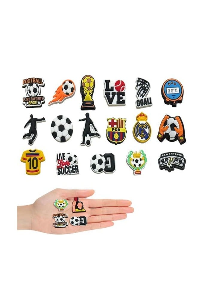 Sylqvxh 34PCS Soccer Charms for Shoes, Football Sports Decoration Adults Children, Cartoon Shoe Decoration Charms - Image 2