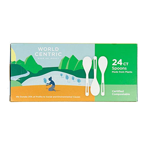 World Centric Corn Starch Spoons, 24-Piece - Image 1