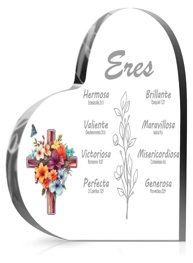 1step2dream Spanish Christian Gifts for Women | Religious Inspirational Gifts with Bible Verse Prayers Gifts | Scripture Gifts for Valentines,Birthday Gifts (Acrylic) - Image 1