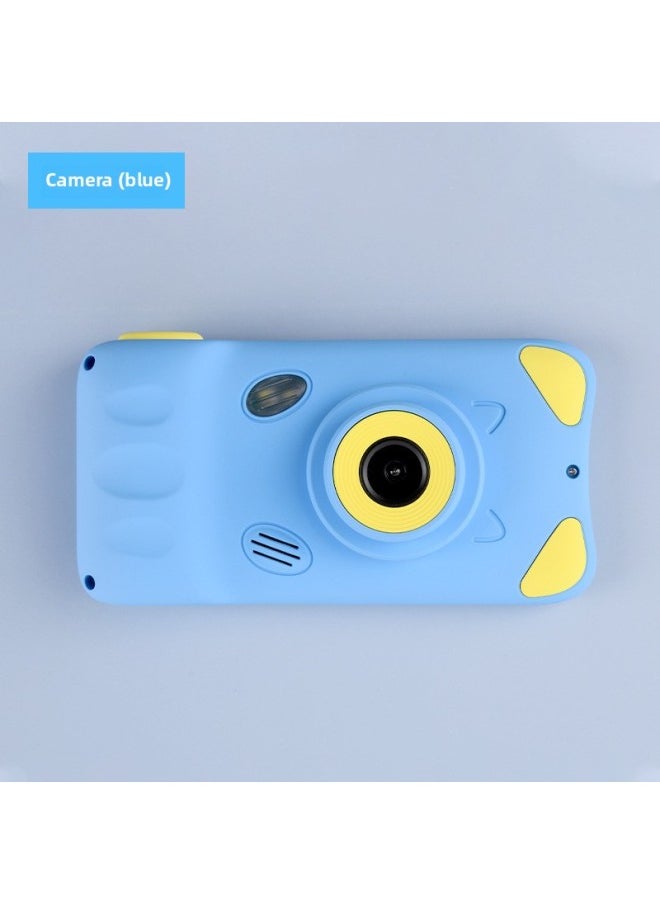 Generic Source Manufacturers Children's Camera HD Large Screen Anti-fall Mini Rabbit Baby Camera Digital Camera-Body Color:A200L HD 4.39 "Screen-Blue  - Image 1