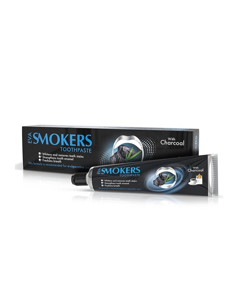 Eva Cleansing Toothpaste With Charcoal 50gm + Smokers Charcoal Teeth Cleaning Powder 40 gm - Image 2