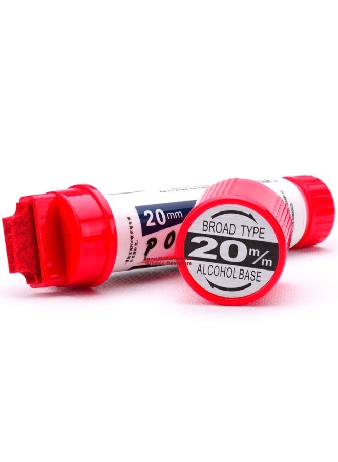 Baoke (Baoke) 20Mm Red Pop Marker Pen Poster Advertising Pen Colorful Marker Highlighter Pen 2-Pack Mk850-20 - Image 4