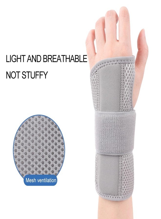 iStabo Carpal Tunnel Wrist Brace, Ergonomic Night Support Hand Brace with 1 Rigid Metal Splint and 1 Flexible Plastic Splint for Arthritis & Tendonitis Relief, Hand Splint Stabilizer for Men Women (Left Hand, Black, Medium) - Image 4