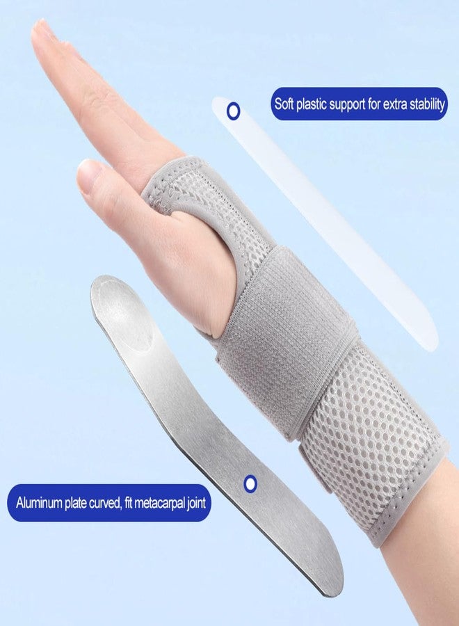 iStabo Carpal Tunnel Wrist Brace, Ergonomic Night Support Hand Brace with 1 Rigid Metal Splint and 1 Flexible Plastic Splint for Arthritis & Tendonitis Relief, Hand Splint Stabilizer for Men Women (Left Hand, Black, Medium) - Image 2
