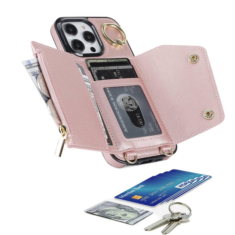 Protective Case | Purple | TPU | Card Holder | Kickstand | Cover for iPhone 15 / 15 Plus / 15 Pro / 15 Pro Max - Image 3