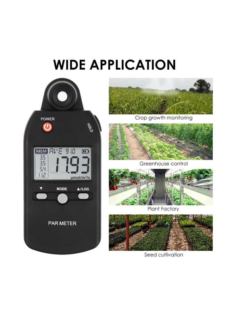 Zikra Quantum PAR Meter for Photosynthetic Activity of Indoor and Outdoor Plants, 400-700nm Light Lux Tester Full-Spectrum PAR Light Meter High Precision PPFD Tester Plant Growth Light Meter - Image 3