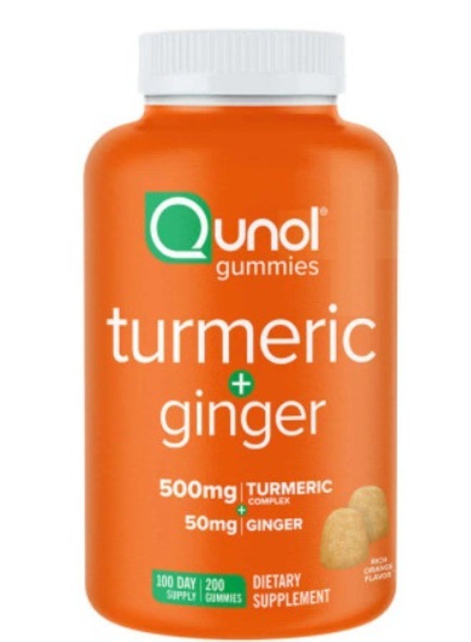 Qunol Turmeric Plus Ginger, 200 Gummies - Image 1