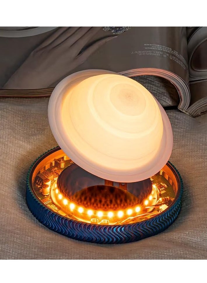3D Floating Saturn Lamp Magnetic Night Light with Floating and Rotating Technology Realistic Planet Design with Luminous Rings Modern Home Office Decor Luxury Gift for Space Lovers and Relaxing Atmosphere