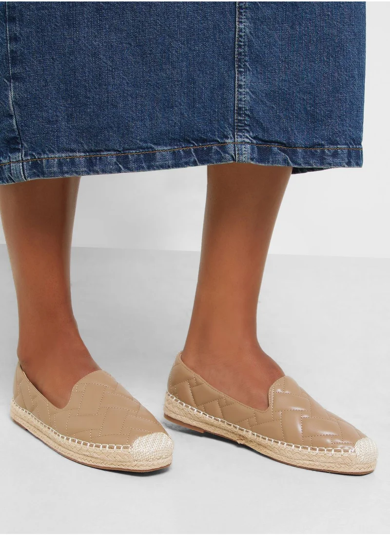 جينجر Woven Effect Quilted  Espadrille