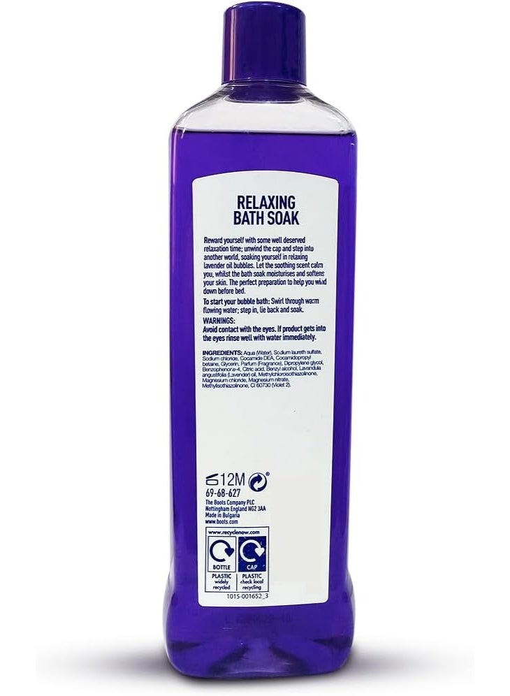 Boots Relaxing Bath Soak Unwind Time Lavender 500ml - Image 2
