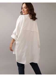 American Eagle Pocket Detail Button Down Oversized Shirt  - Image 4