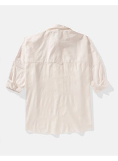 American Eagle Pocket Detail Button Down Oversized Shirt  - Image 2