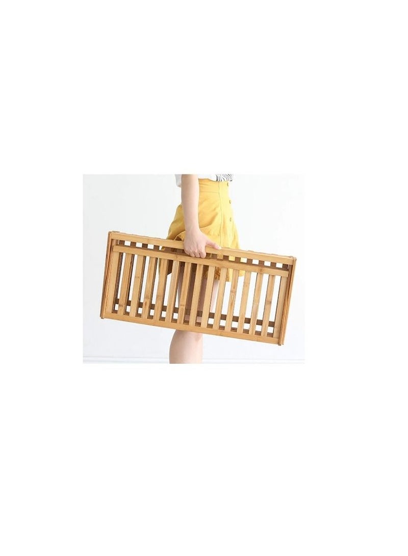 4-Tier Foldable Shoe Rack Brown - Image 2
