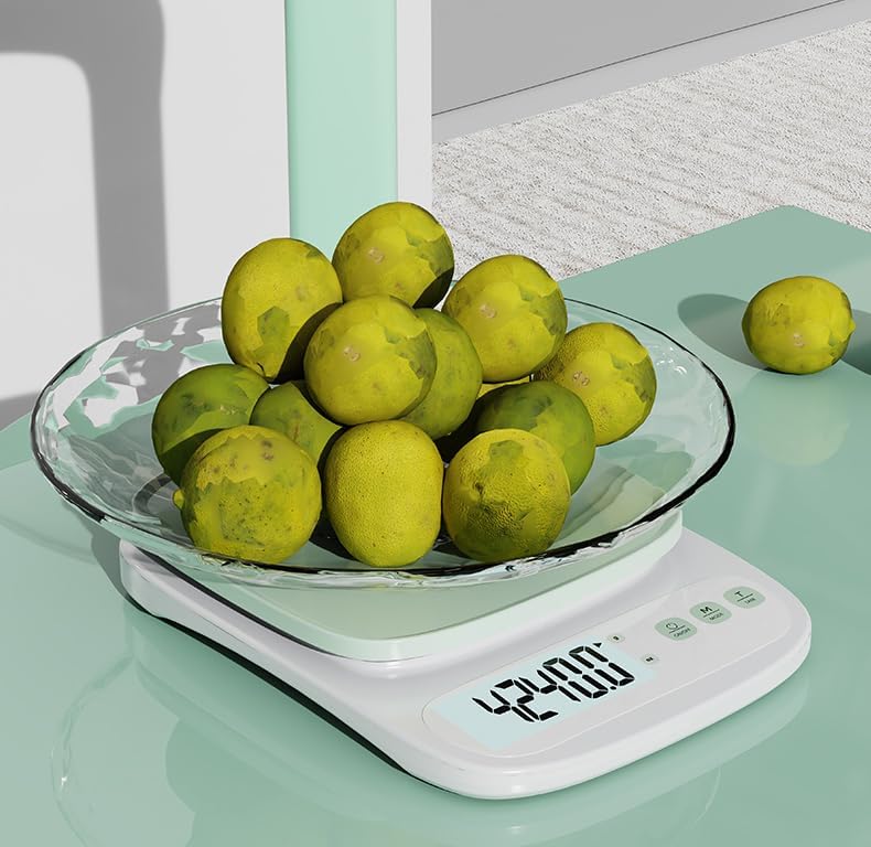 KELVEE Weight Machine for Home, Kitchen Food Weighing Scale for Baking & Cooking Calorie Counter Fitness Balance Diet Weighing Machine Digital scale LCD 10KG High Precision Compact Design - Image 5