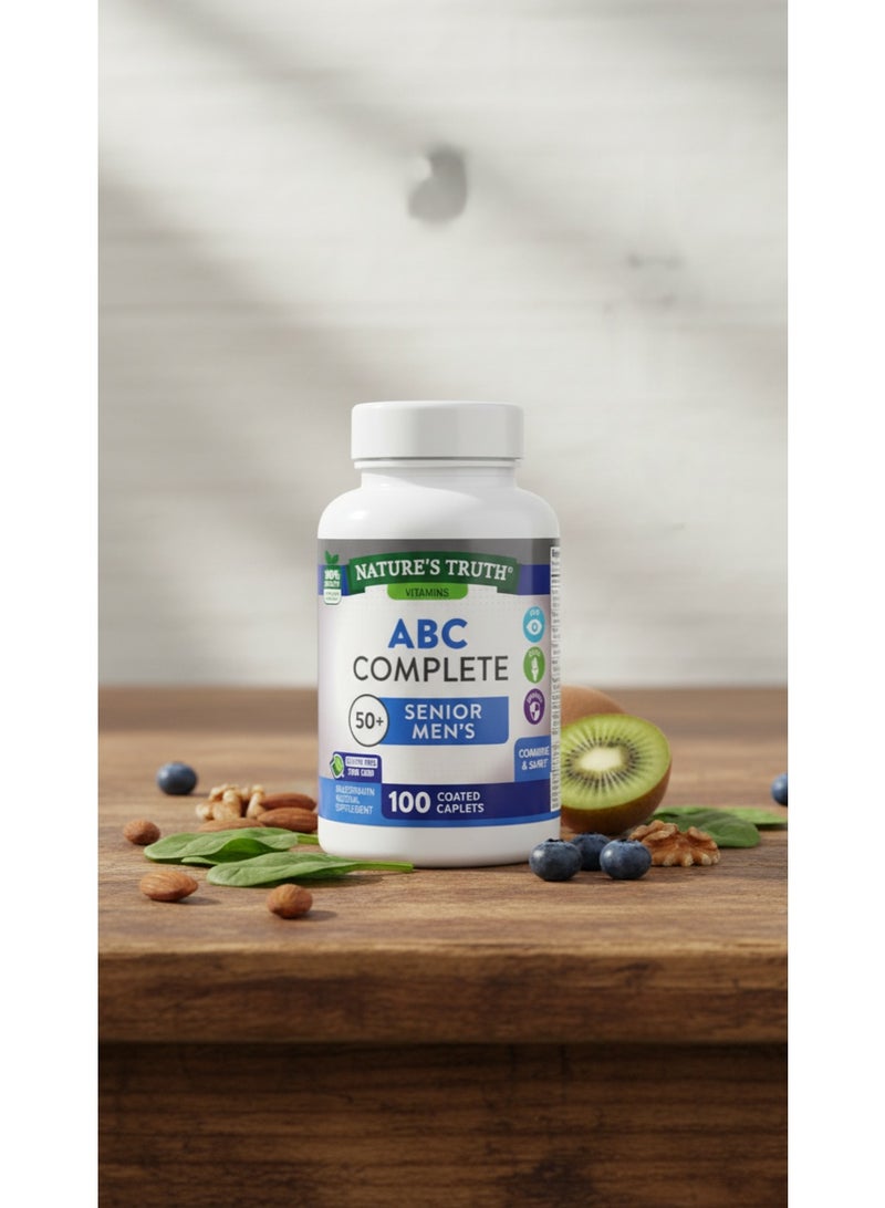 نايتشورز تروث مجموعة الفيتامينات المتعددة الكاملة من Nature’s Truth ABC للرجال فوق سن الخمسين - 100 كبسولة مغلفة، مزيج يومي من الفيتامينات والمعادن - Image 2