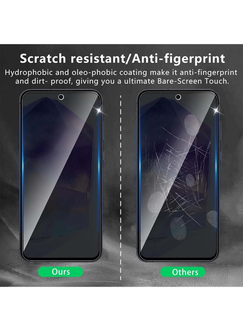 3+3 Pack Samsung Galaxy A55 Privacy Screen Protector Designed With Camera Lens Protector,Full Coverage Anti-Spy Tempered Glass Film,9H Hardness,Bubble Free,Easy to Install - Image 5