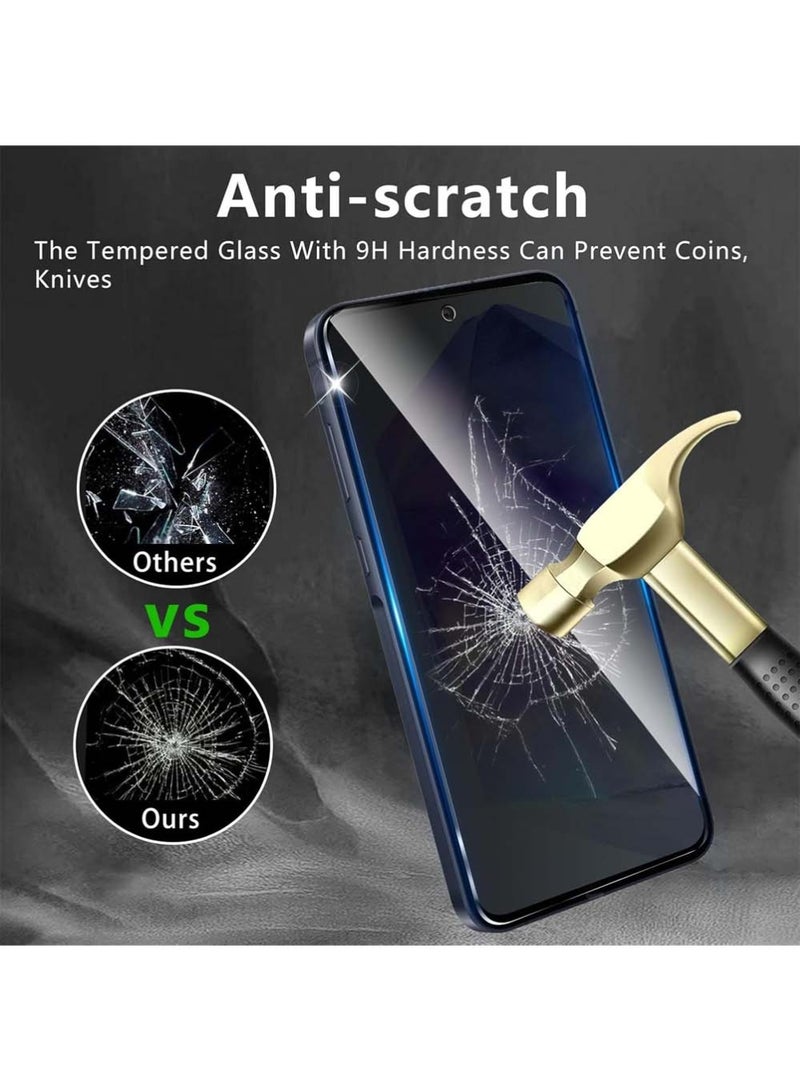 3+3 Pack Samsung Galaxy A55 Privacy Screen Protector Designed With Camera Lens Protector,Full Coverage Anti-Spy Tempered Glass Film,9H Hardness,Bubble Free,Easy to Install - Image 4