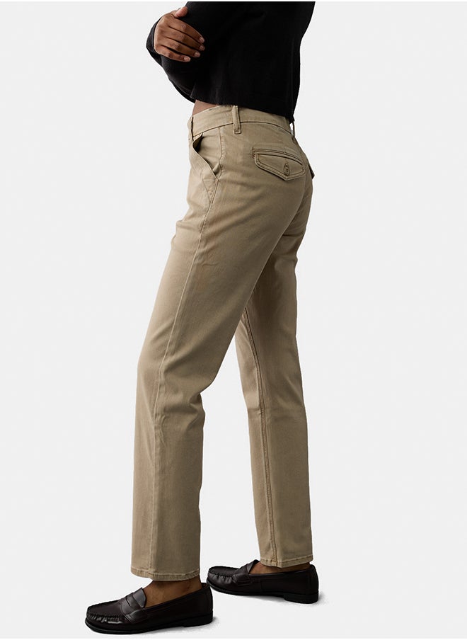 American Eagle - AE Stretch Super High-Waisted Straight Trouser - Image 1