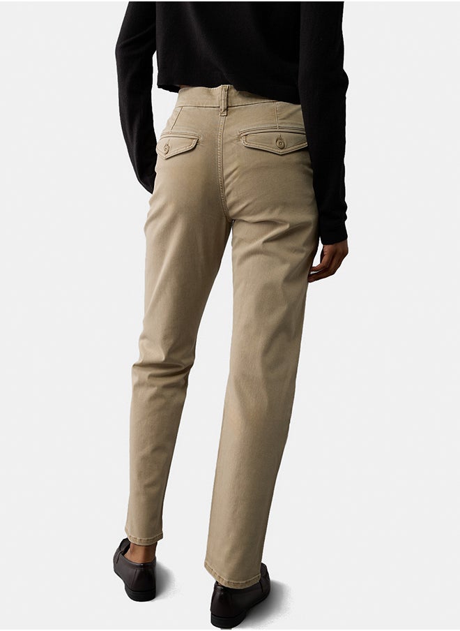 American Eagle - AE Stretch Super High-Waisted Straight Trouser - Image 1
