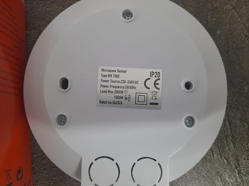 MAXWELL Maxwell MicrowaveRadar Sensor Switch Occupancy Body Motion Detector Microwave Thin Round Type 2000W Load Capacity - Image 5