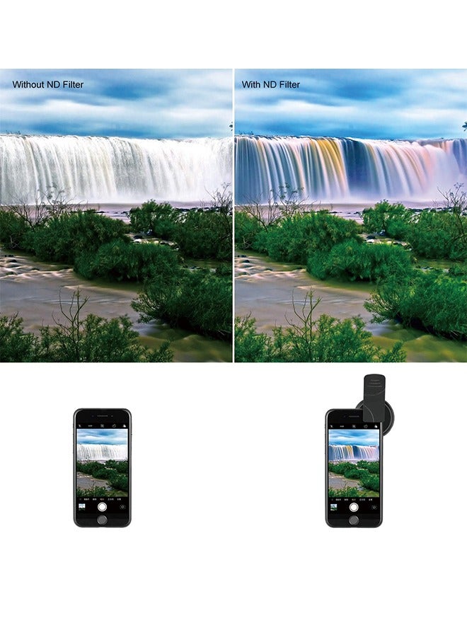 Neewer NEEWER 37mm Clip On ND2-ND400 Phone Lens ND Filter Kit: Adjustable Neutral Density Filter with Phone Clip Compatible with iPhone 14/14Pro/14Pro Max Samsung Android Smartphones iPad and More  - Image 5