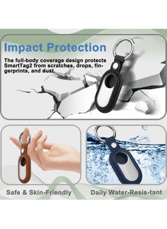 SANMUGEED Case Compatible with Samsung Galaxy Smart Tag2, 2PCS Protective Leather Case for Galaxy SmartTag2, Anti-Scratch Protector for Smart tag 2 case  - Image 2