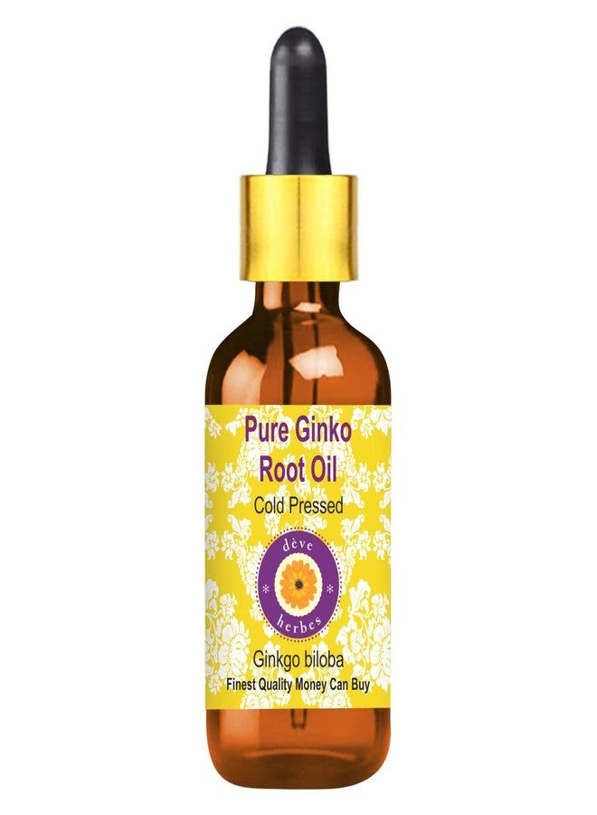 Deve Herbes Pure Ginkgo Root Oil (Ginkgo biloba) with Glass Dropper | Cold Pressed | Natural | Undiluted | For Diluting Essential Oils | For Skin & Massage | Men & Women | 5ml - Image 1