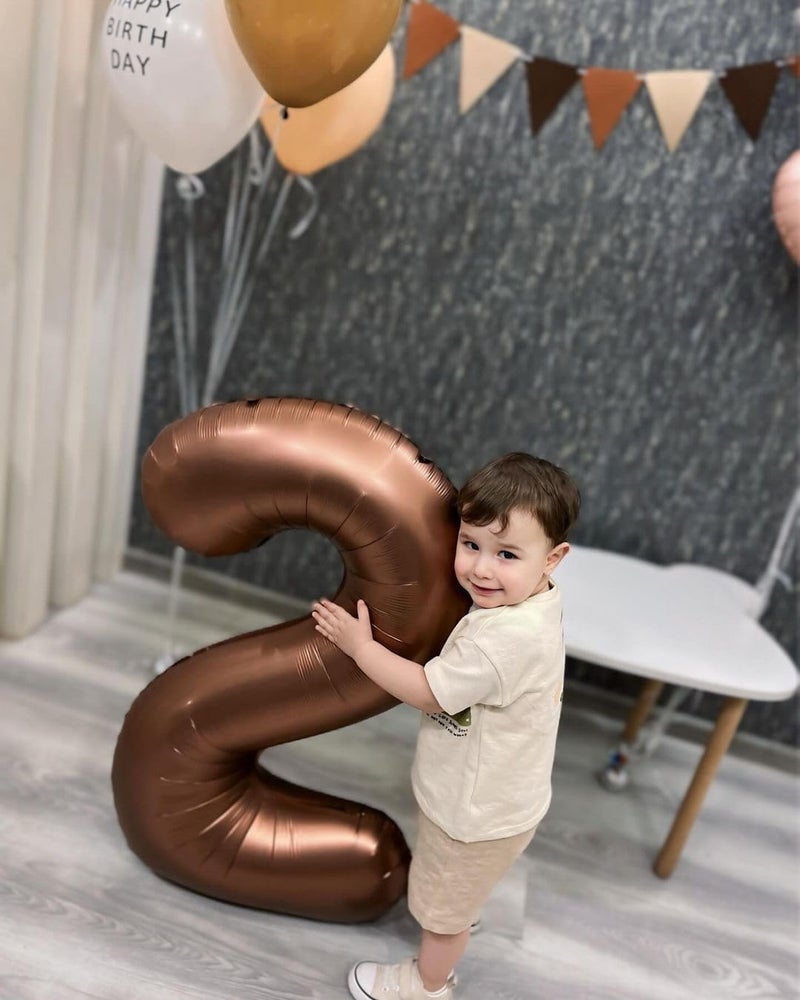 IWERP Dark Brown 2 Balloon, Coffee Brown Number Balloons 40 Inch, Chocolate 2nd Balloon Number Birthday Decorations, Second Two Birthday Party Supplies, Number 2 - Image 3