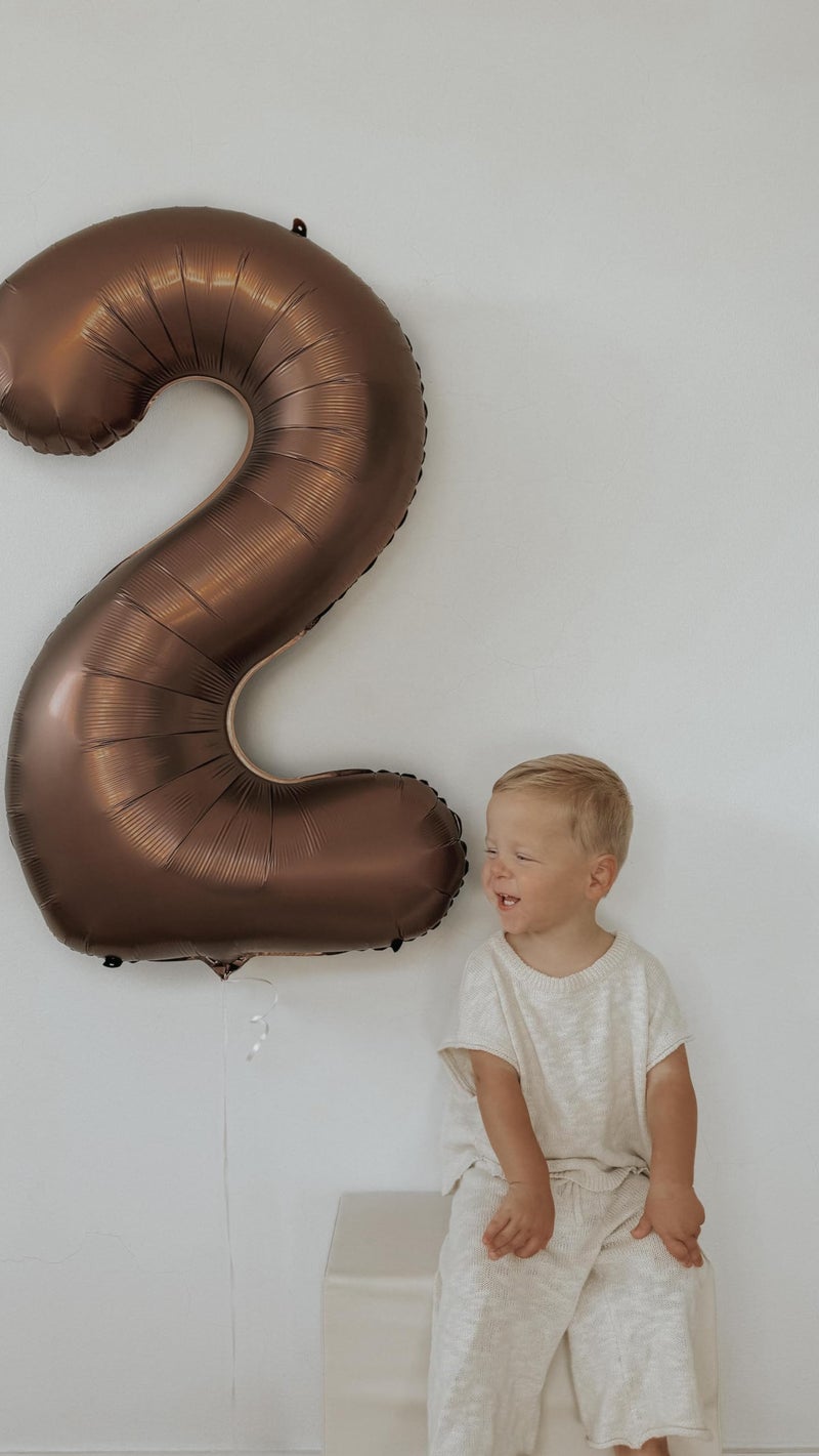 IWERP Dark Brown 2 Balloon, Coffee Brown Number Balloons 40 Inch, Chocolate 2nd Balloon Number Birthday Decorations, Second Two Birthday Party Supplies, Number 2 - Image 4
